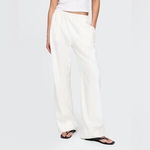 Gap Linen-Blend Easy Wide-Hem Pants